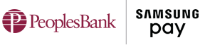 Peoples Bank and Samsung Pay logos