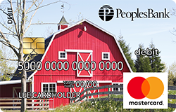 Barn debit card - picture of a red barn