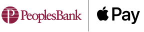 Peoples Bank and Apple Pay logos