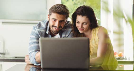 Couple on laptop