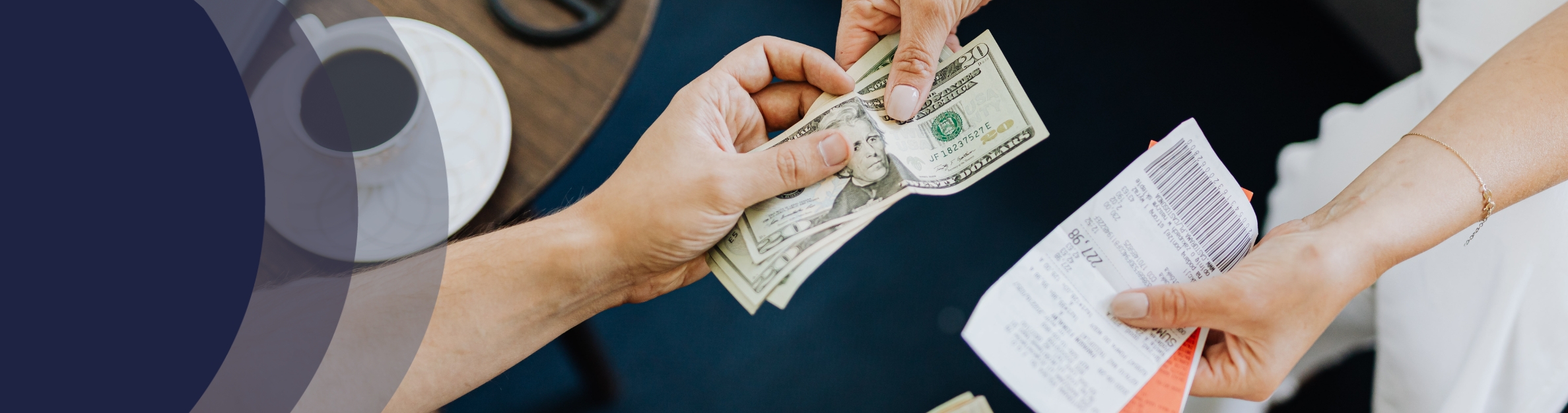 hands exchanging cash
