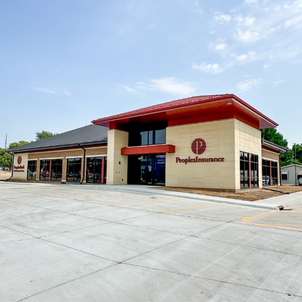 Peoples Insurance & Wealth Management building in Rock Valley