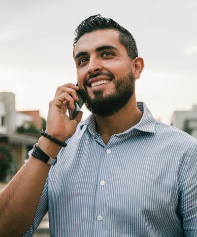 Man on phone