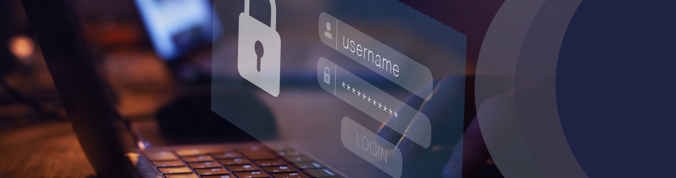 username and password screen