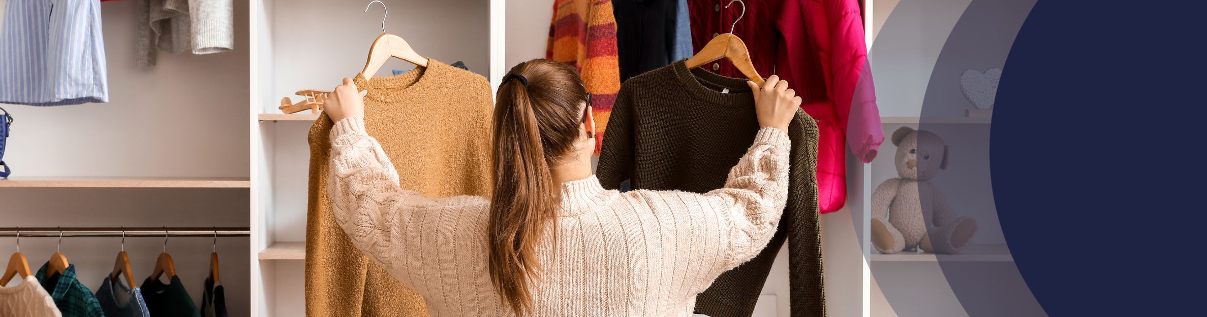 Woman looking at wardrobe