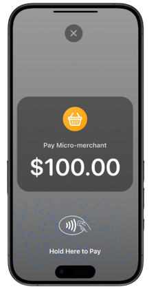 Tap2Local Tap to Pay Screen