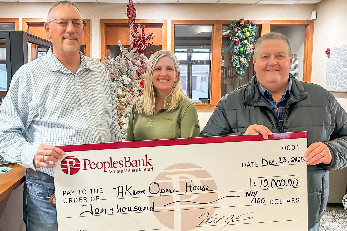 Akron Opera House $10,000 donation 2025