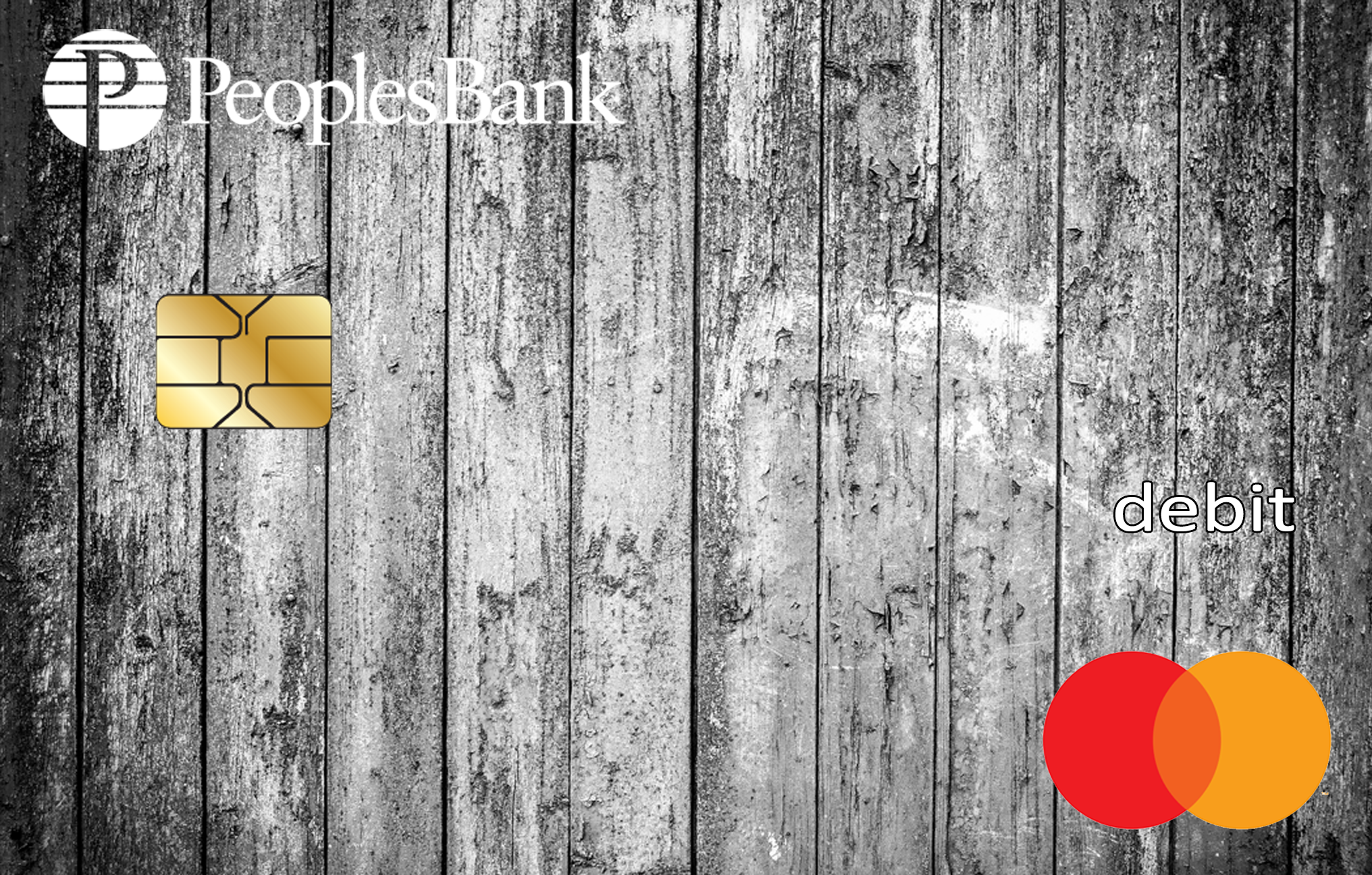 Rustic Wood debit card