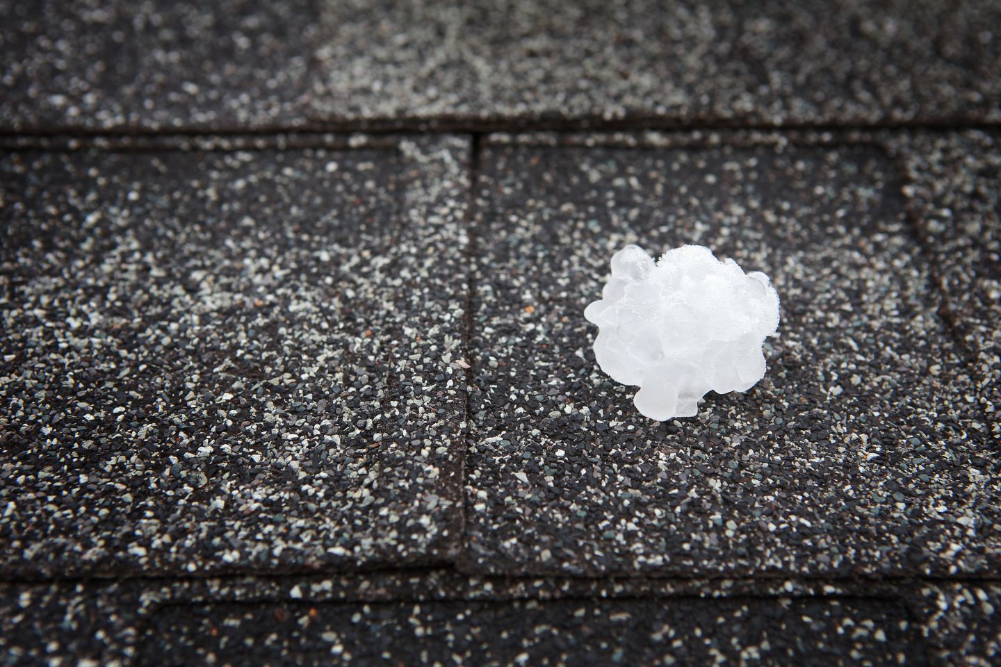 hail on a roof
