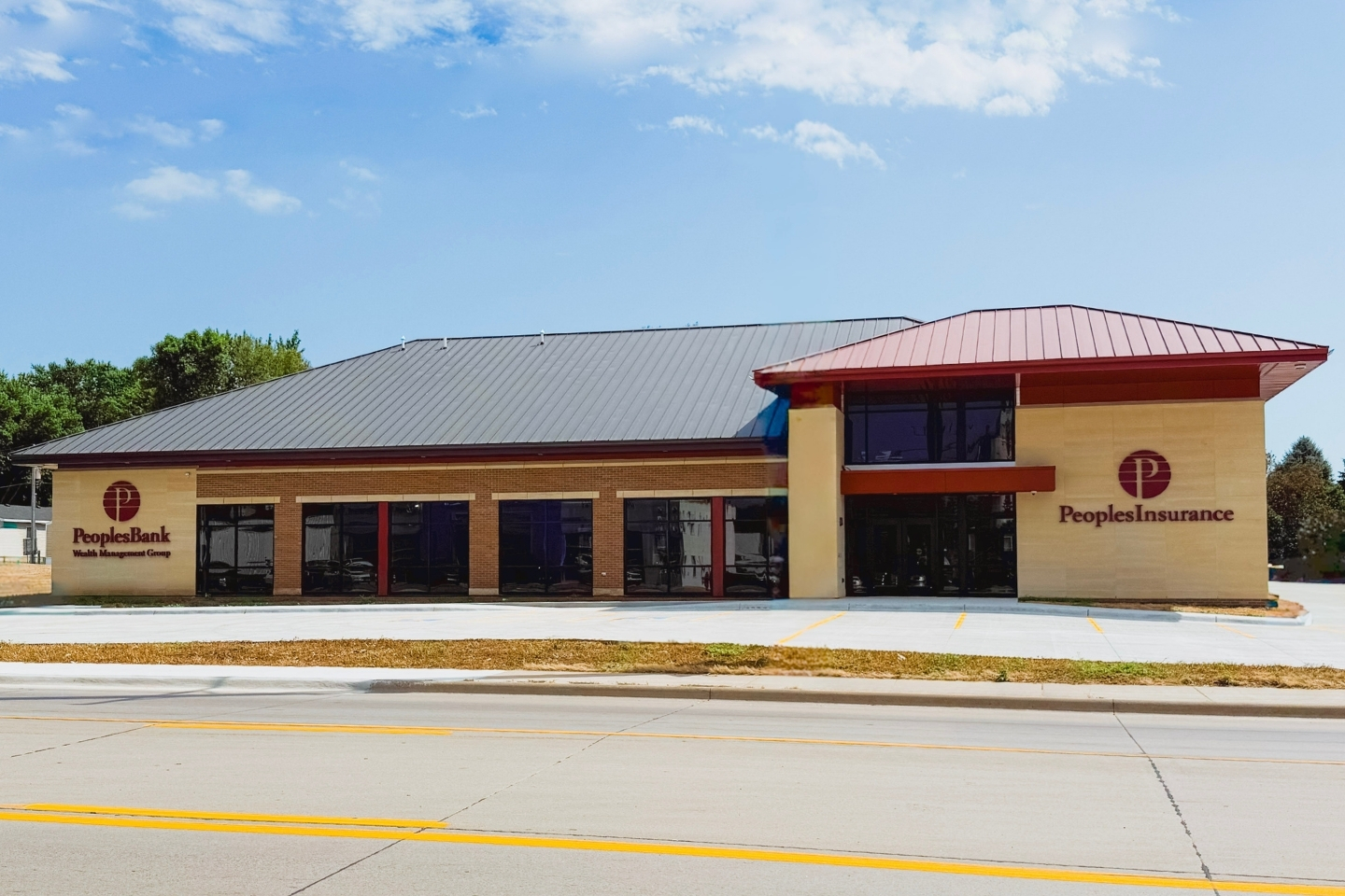 Exterior of Peoples Insurance and Wealth Management Group building in Rock Valley